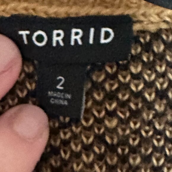 Torrid Animal Print Long Sweater Duster size 2/2X/18-20 - Picture 5 of 5